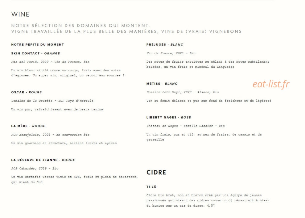 Pny Burger — carte page 8
