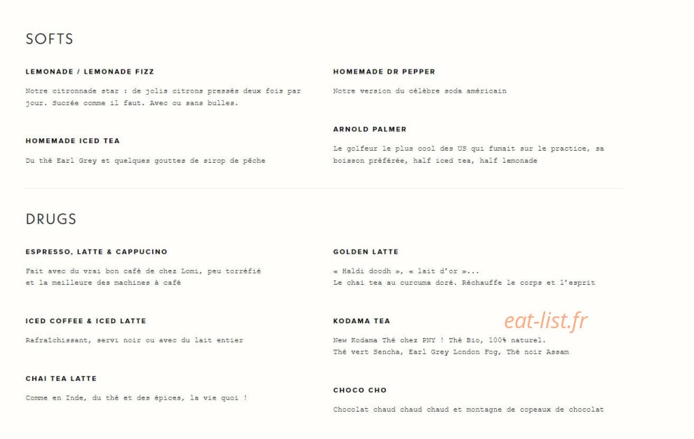 Pny Burger — carte page 9