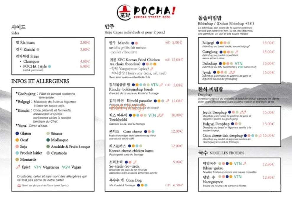 Pocha — carte page 1