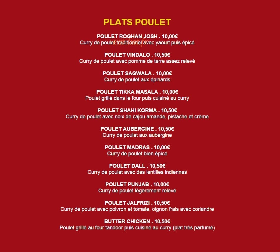 Restaurant Hajveri — carte page 7