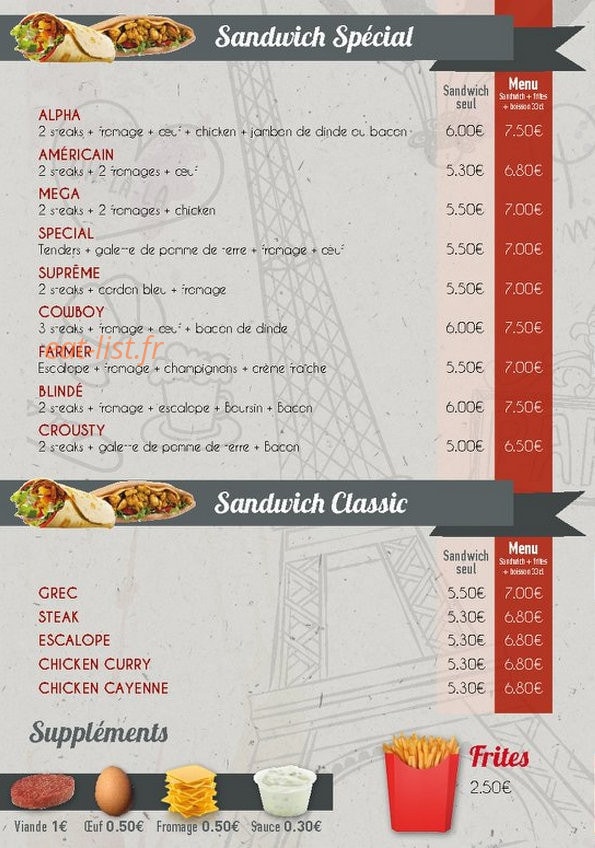 Resto Alpha — carte page 2