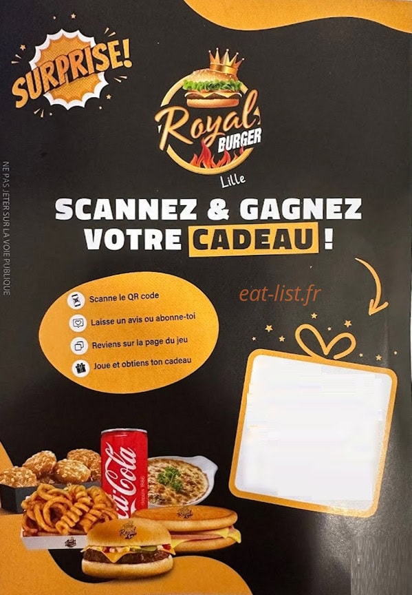 Royal Burger — carte page 1