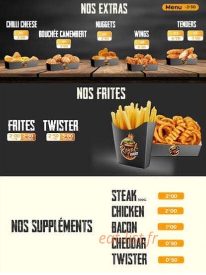 Royal Burger — carte page 5