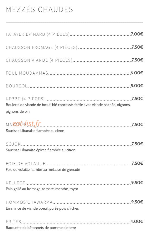 Saray Express — carte page 2
