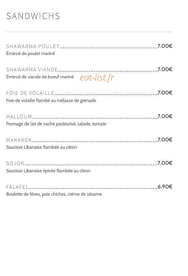 Saray Express — carte page 4