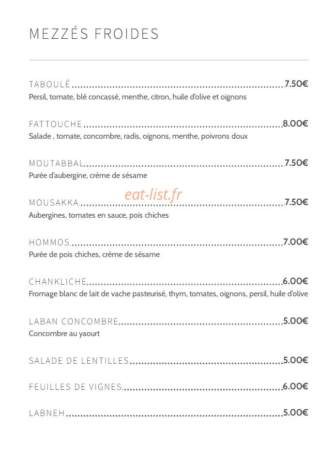 Saray Express — carte page 1