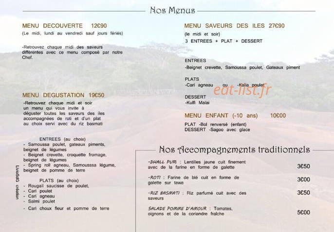 Saveurs des îles — carte page 2