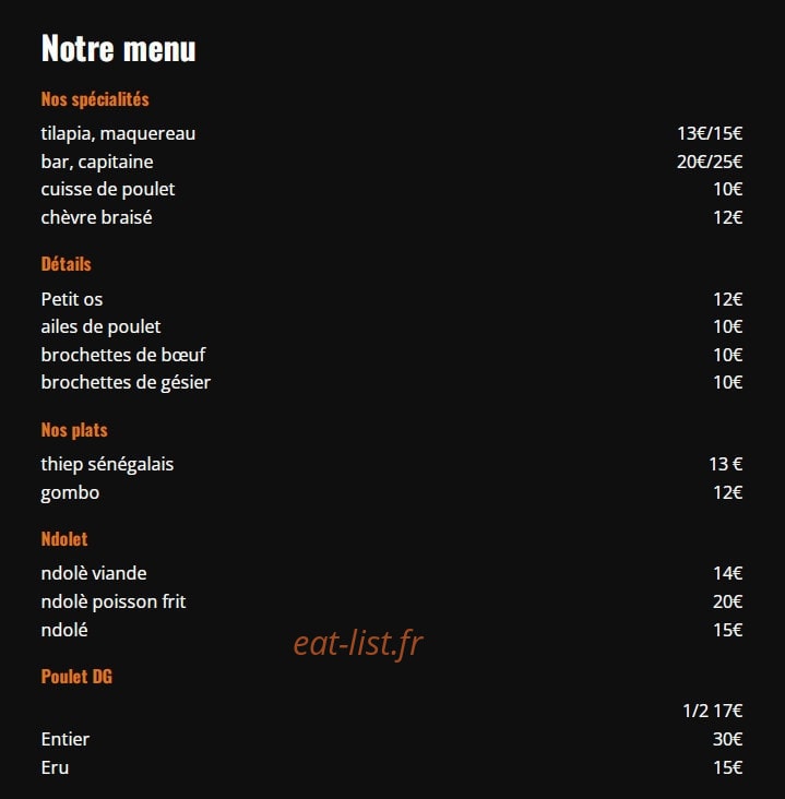 Saveurs du Nord — carte page 2
