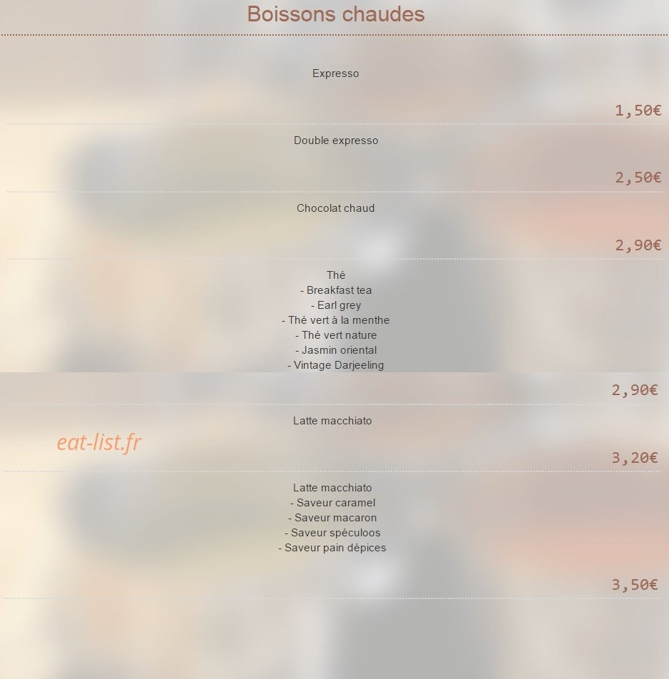 Seasons Cafe — carte page 6
