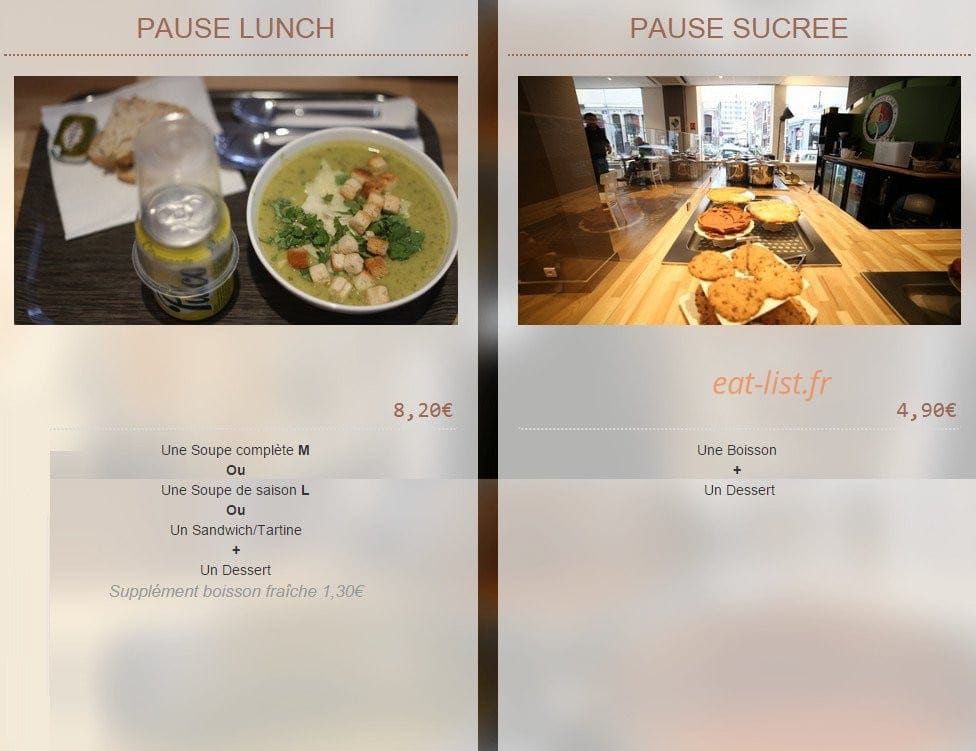 Seasons Cafe — carte page 1