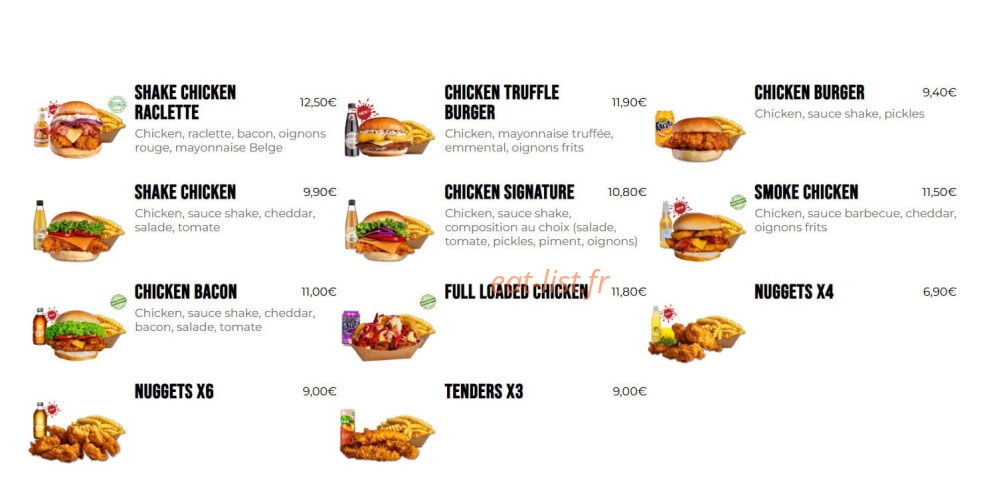 Shake N Out — carte page 2