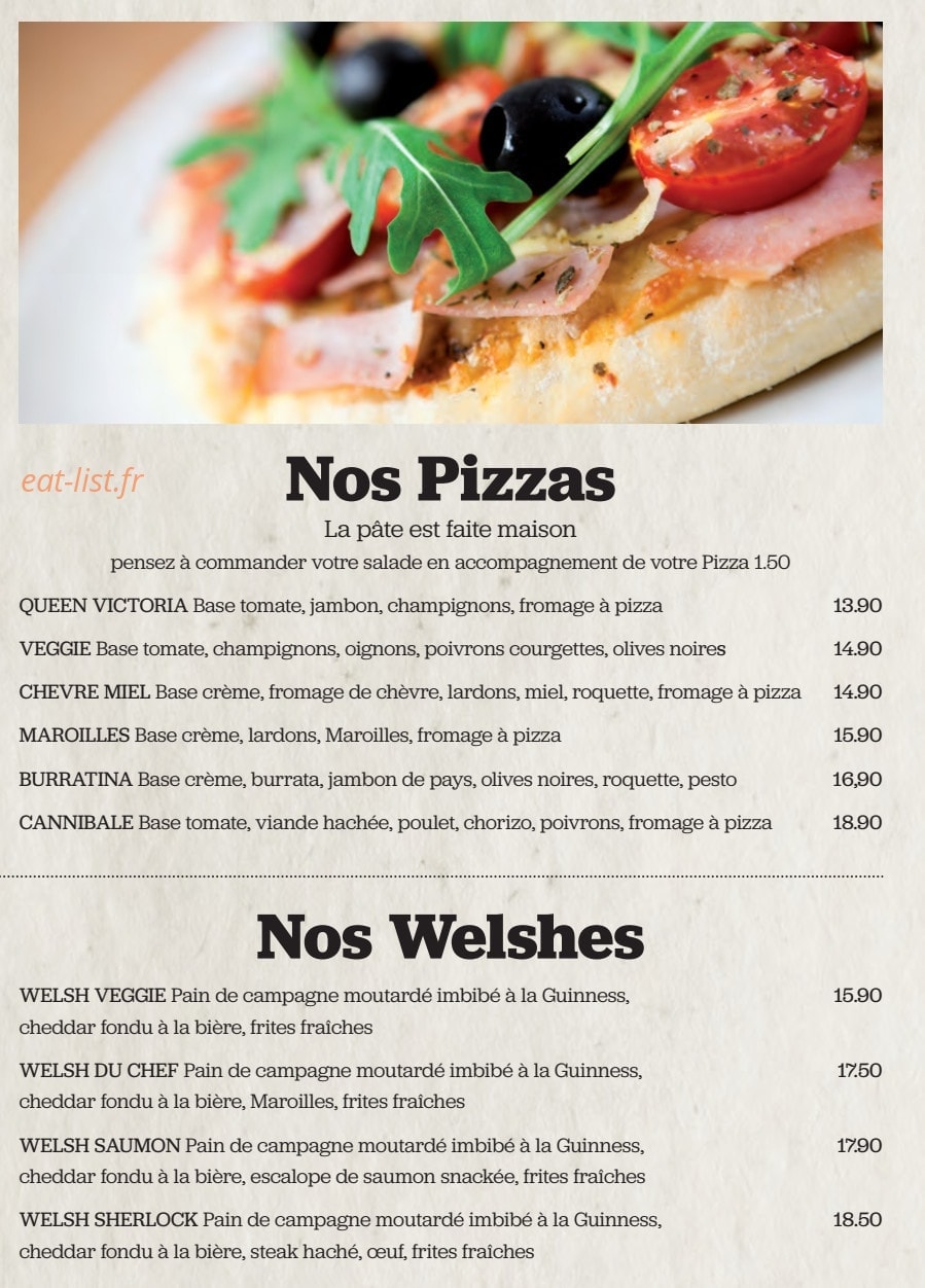 Sherlock Pub — carte page 2