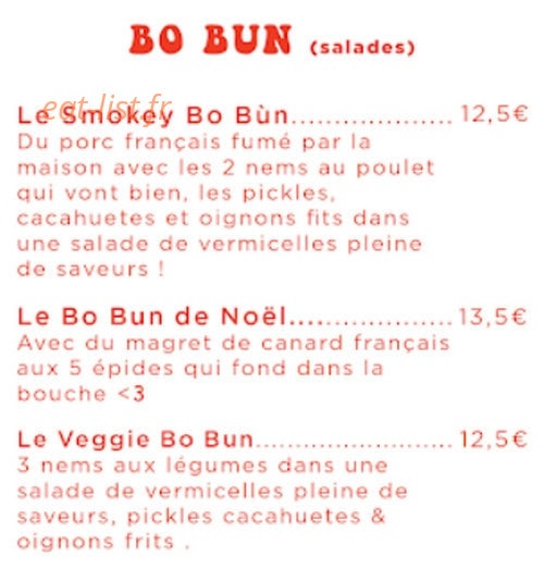 Smokey Banh Mi — carte page 3