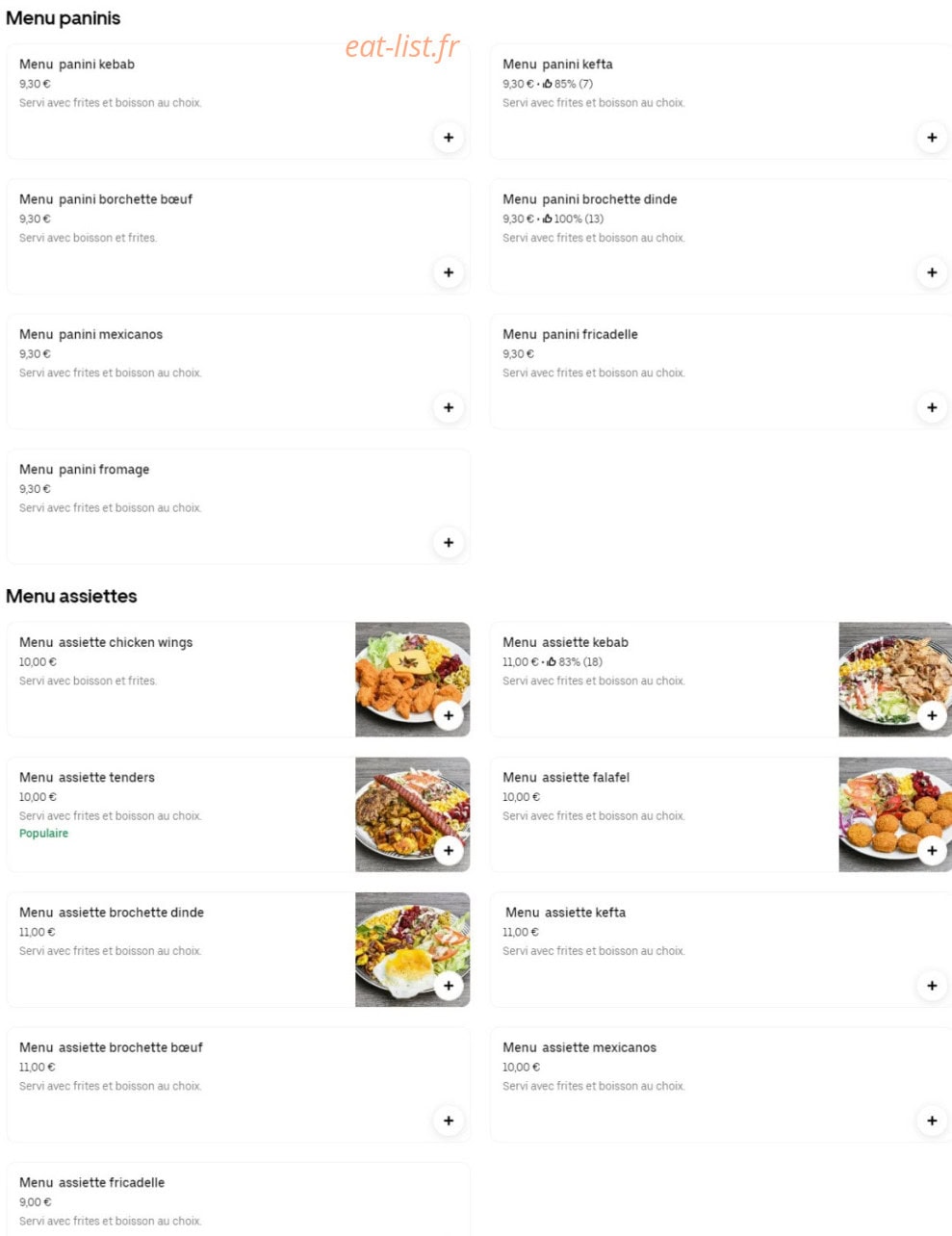 Snack Center — carte page 3