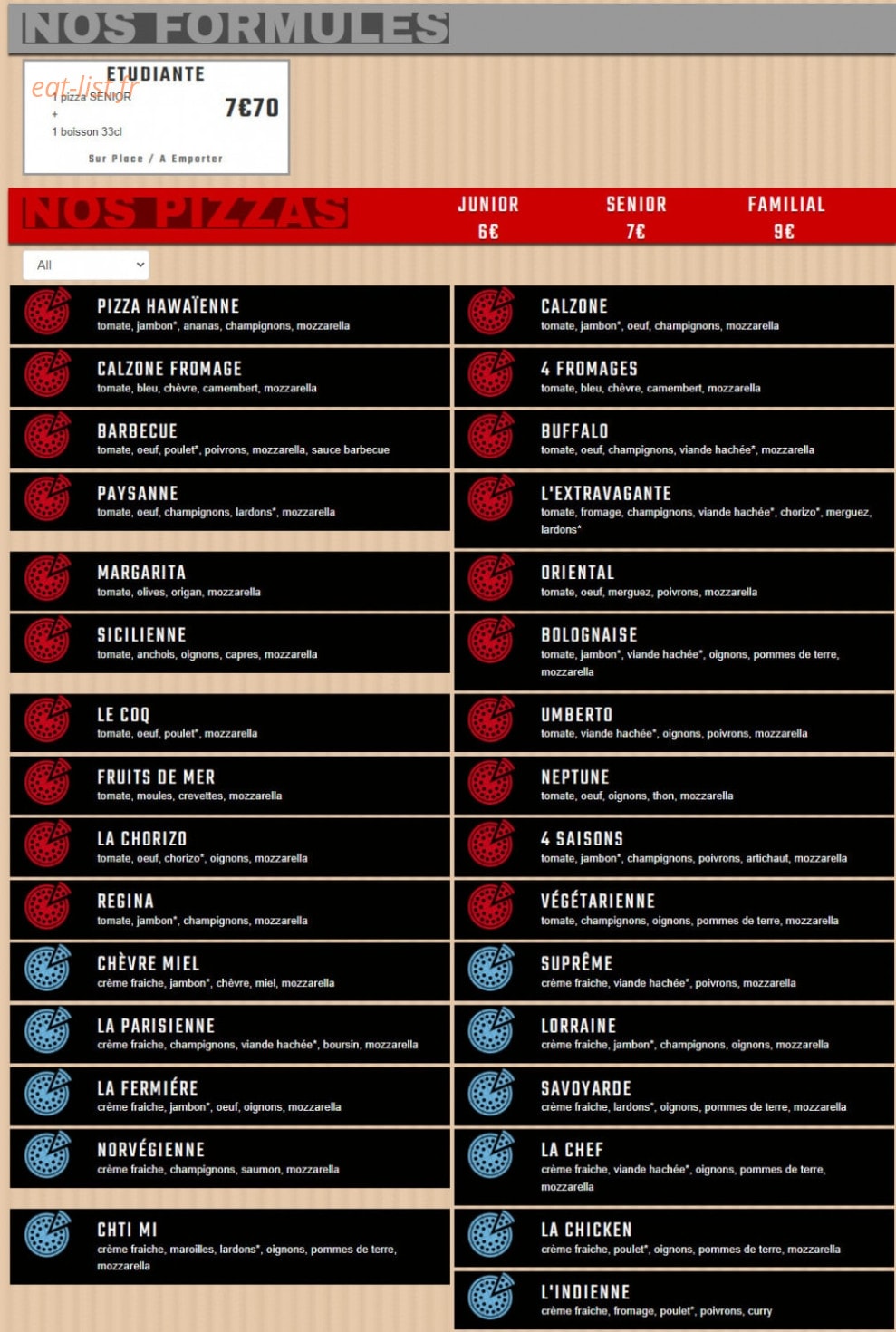 Speed'Za — carte page 1