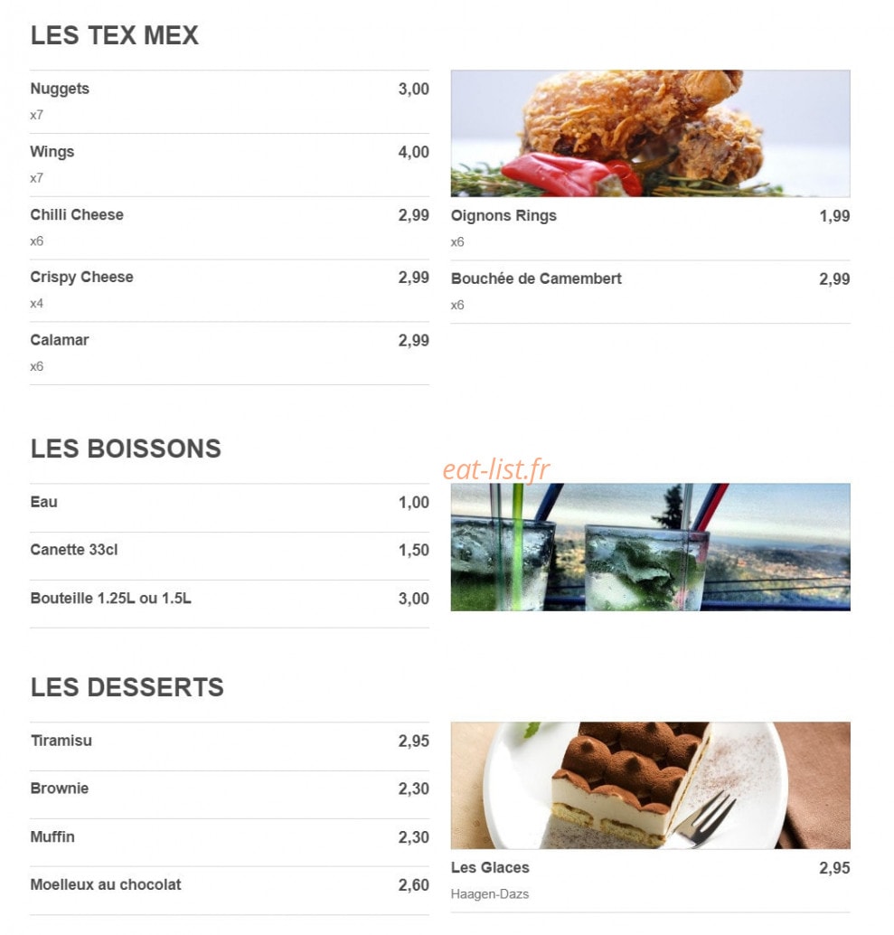 Star Pizza — carte page 3