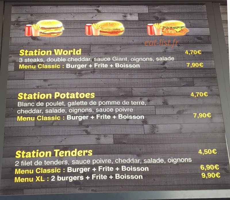 Station Burger — carte page 4