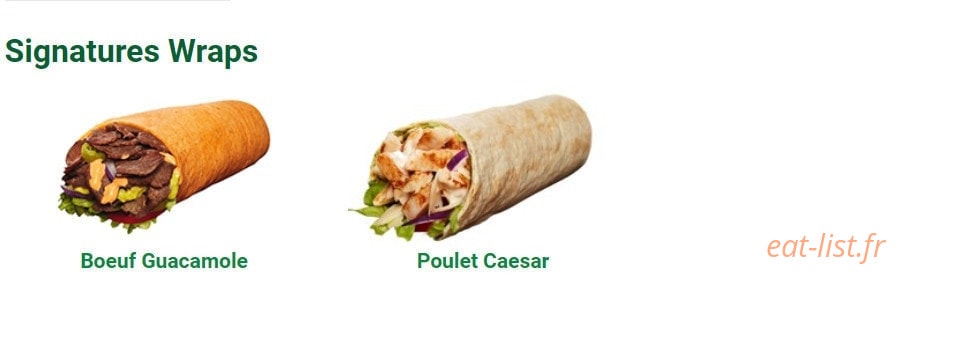 Subway — carte page 2