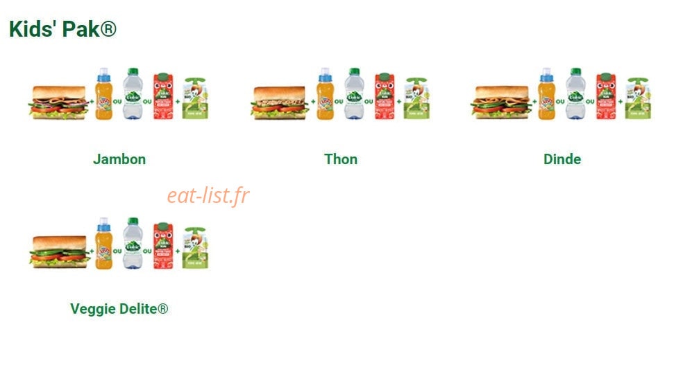 Subway — carte page 4