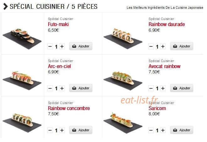 Sushi Boutik — carte page 6