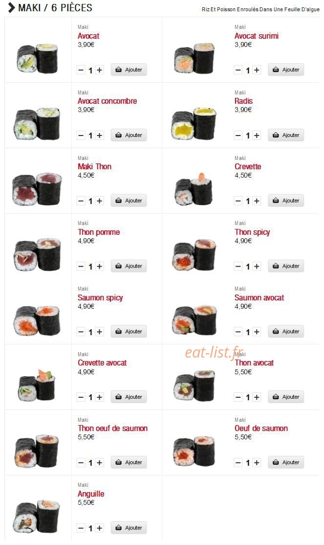 Sushi Boutik — carte page 7
