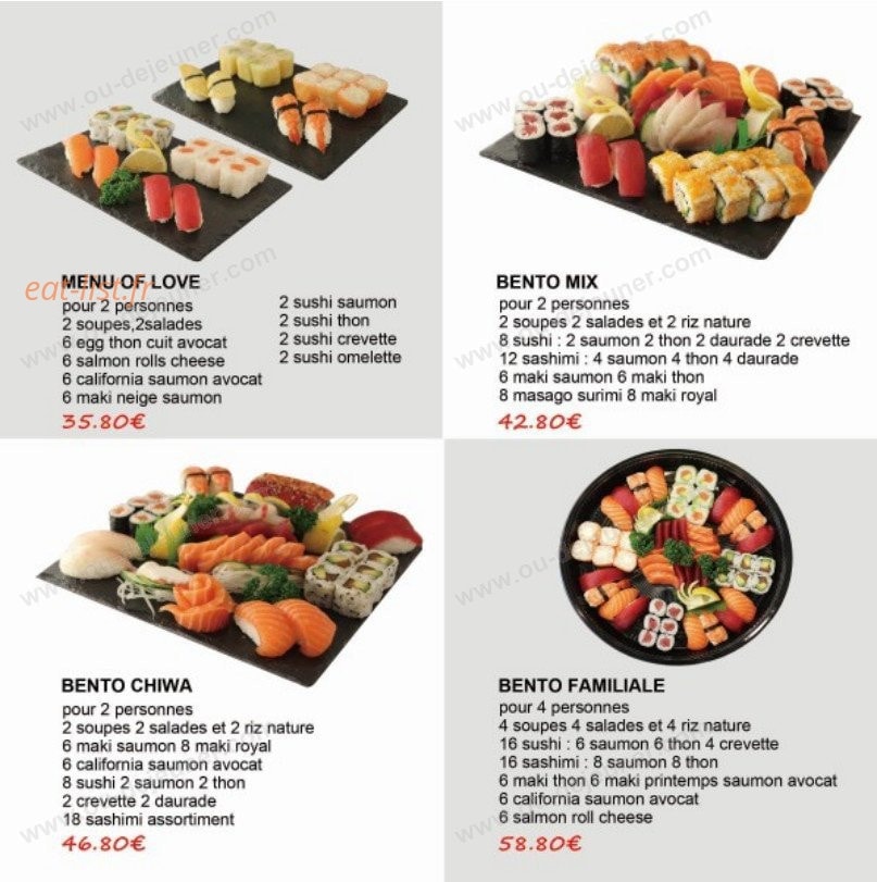 Sushi chiwa — carte page 18