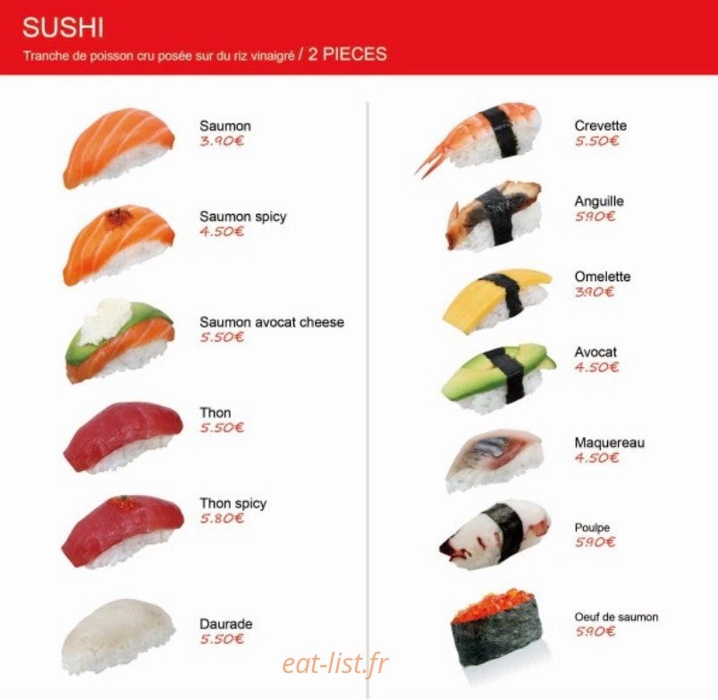 Sushi chiwa — carte page 2