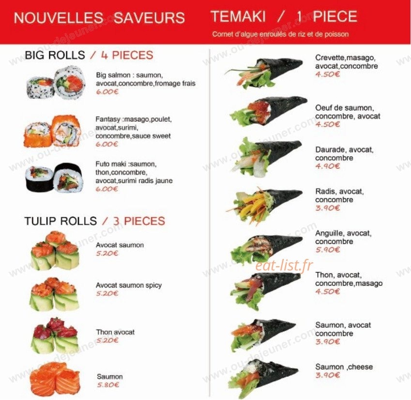 Sushi chiwa — carte page 9