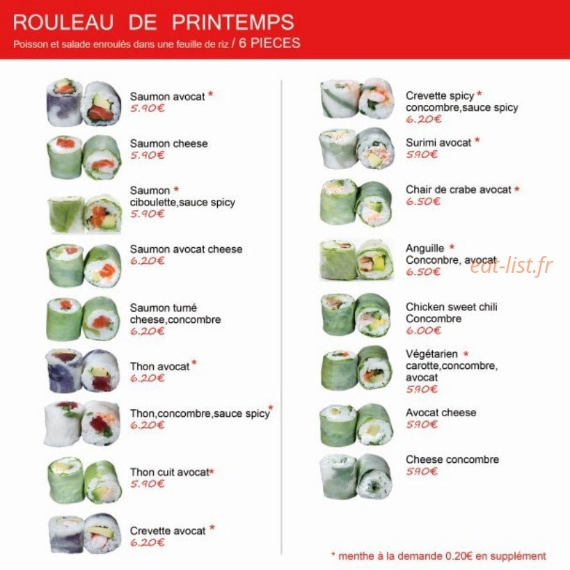 Sushi chiwa — carte page 7