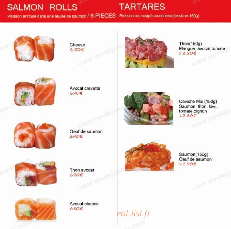 Sushi chiwa — carte page 6