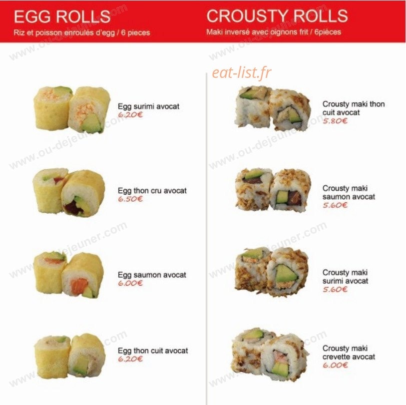 Sushi chiwa — carte page 10