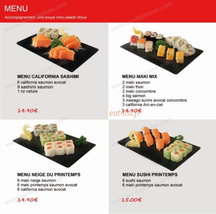Sushi chiwa — carte page 13