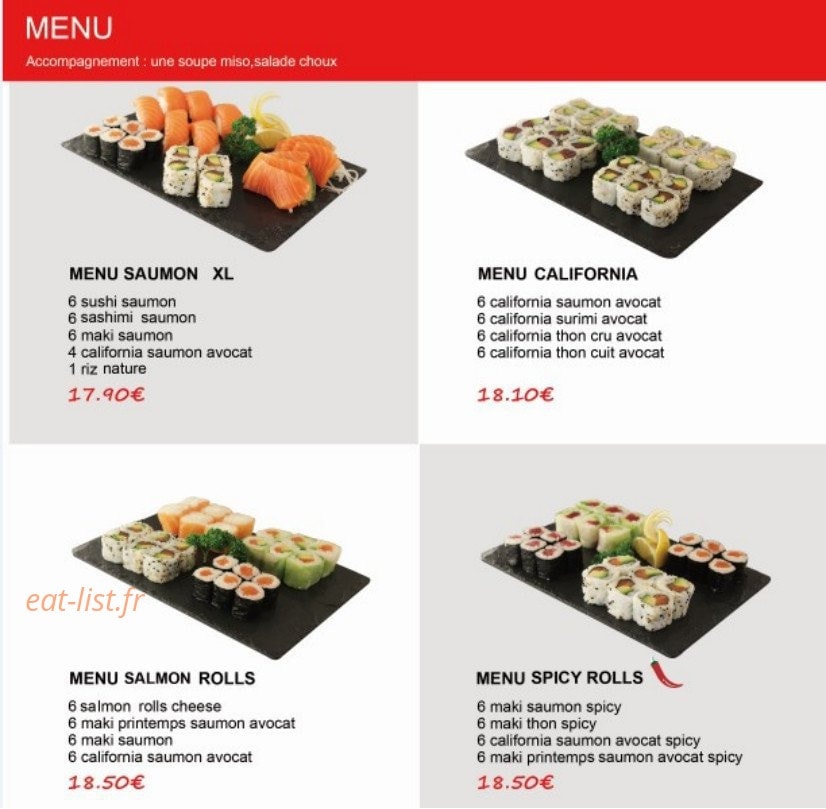 Sushi chiwa — carte page 16