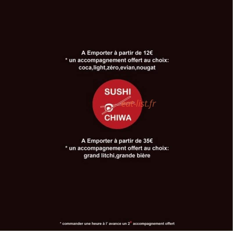 Sushi chiwa — carte page 20
