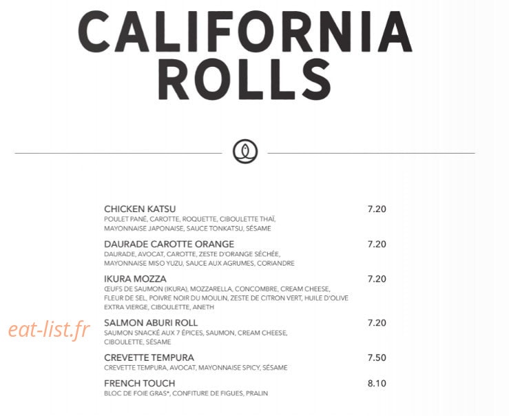 Sushi Shop — carte page 22
