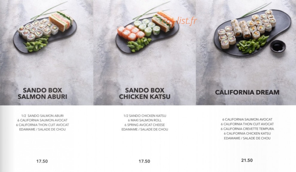Sushi Shop — carte page 11