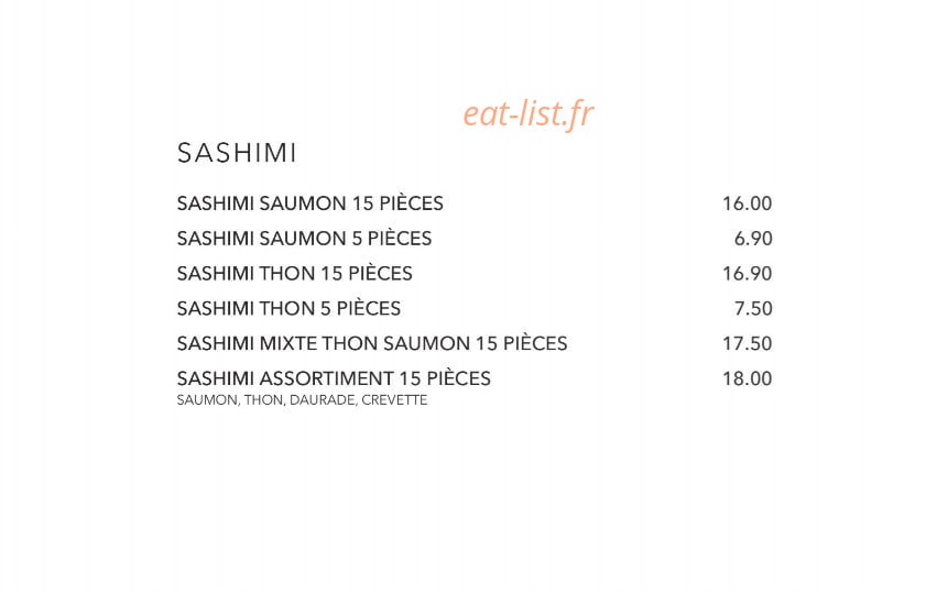 Sushi Shop — carte page 27