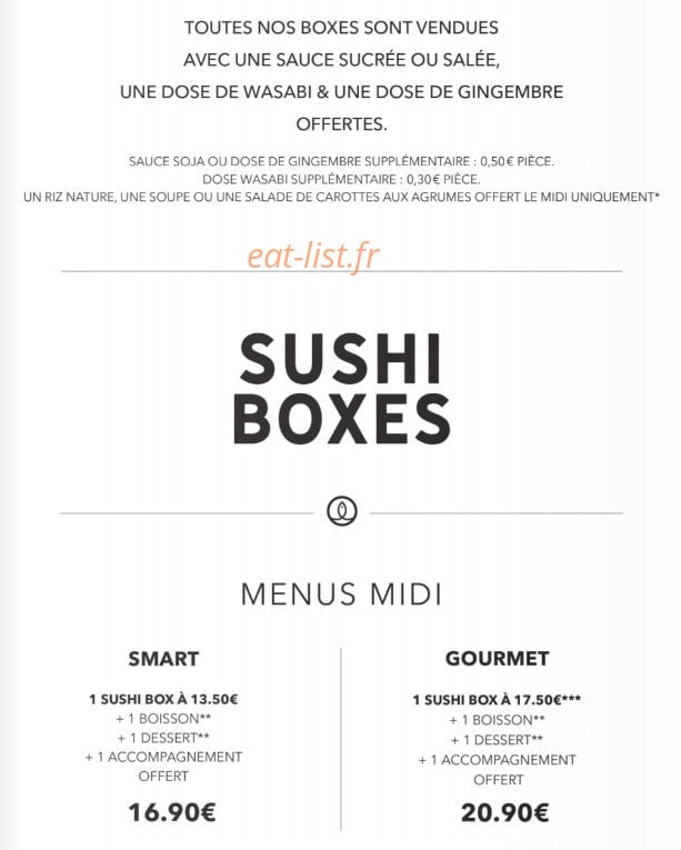 Sushi Shop — carte page 8