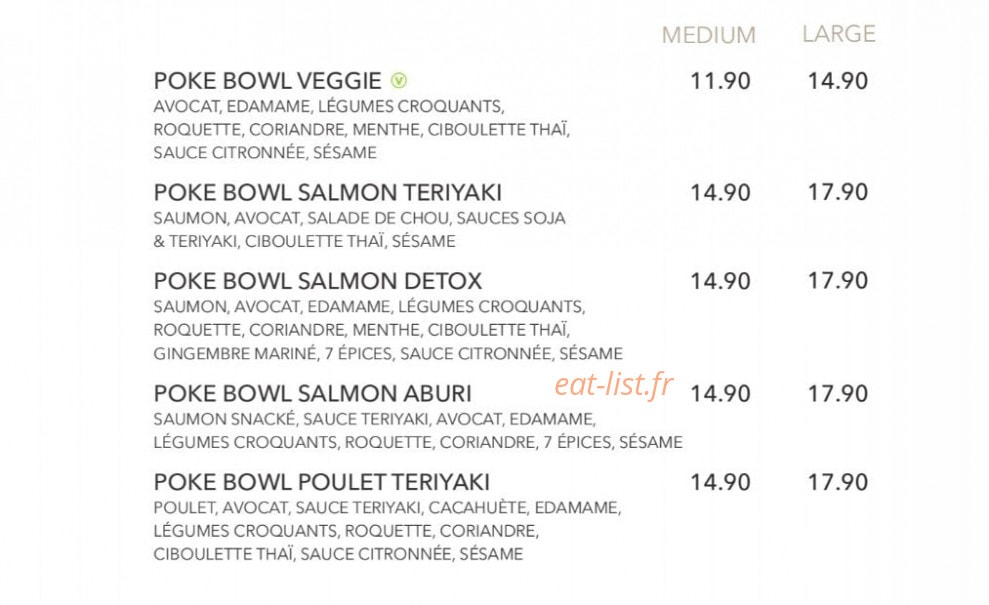 Sushi Shop — carte page 31