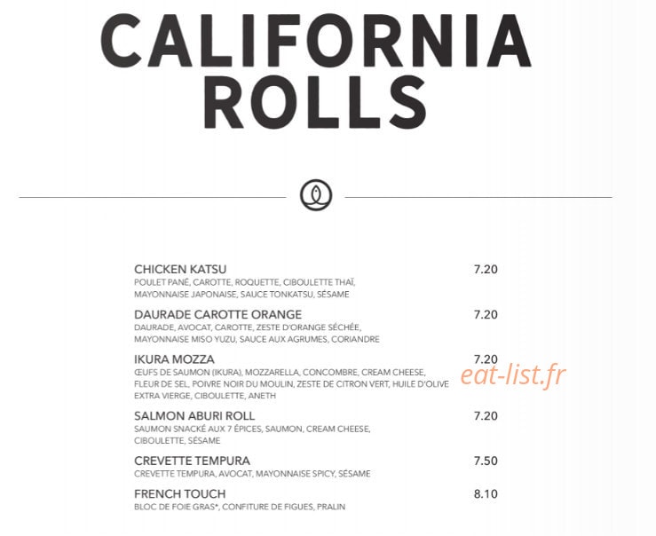 Sushi Shop — carte page 22