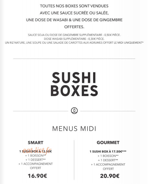 Sushi Shop — carte page 8