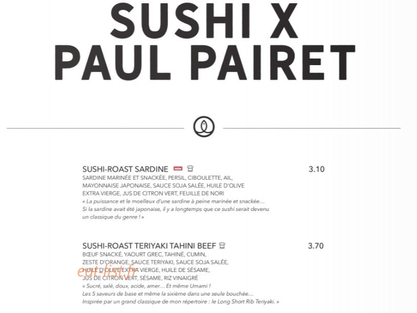 Sushi Shop — carte page 18