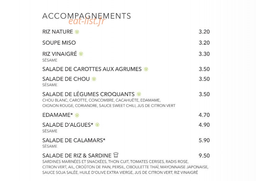 Sushi Shop — carte page 35