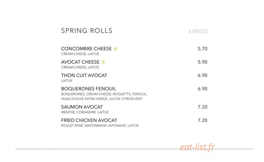 Sushi Shop — carte page 23