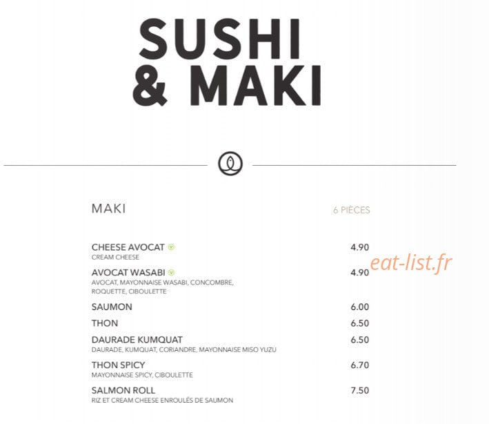 Sushi Shop — carte page 20