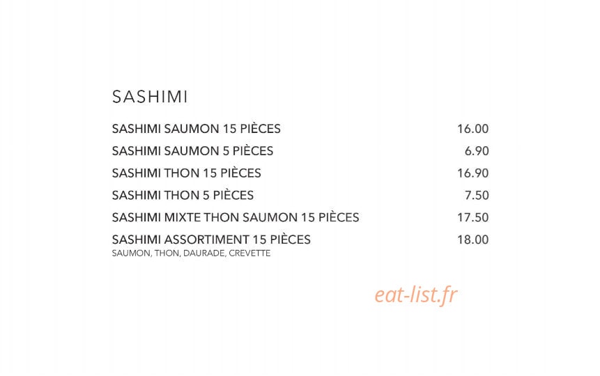 Sushi Shop — carte page 27