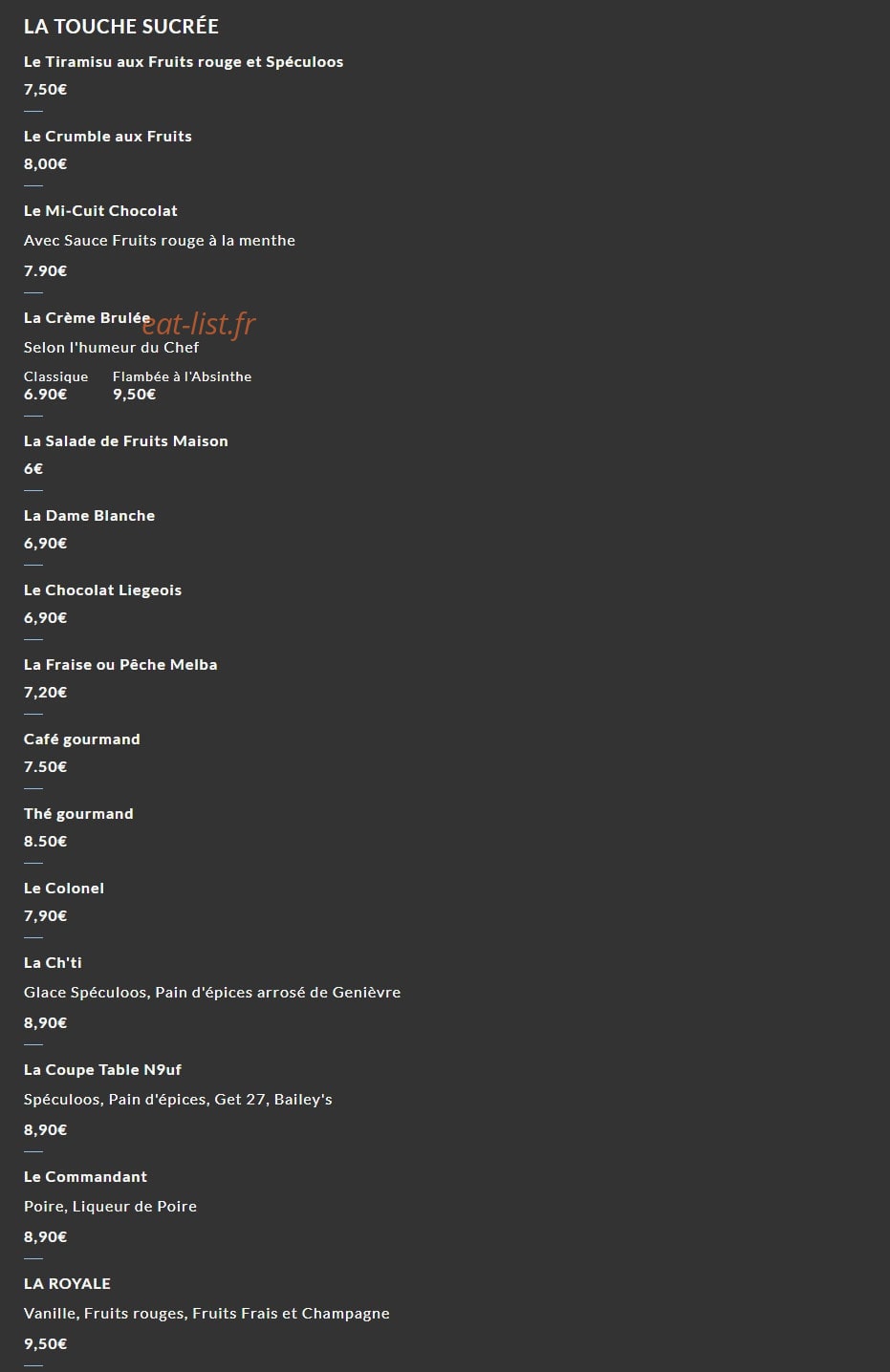 Table N9uf — carte page 5