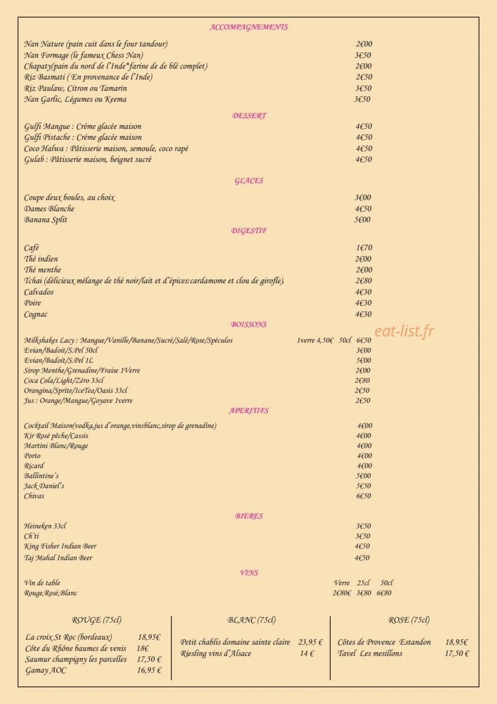 Tasty — carte page 3