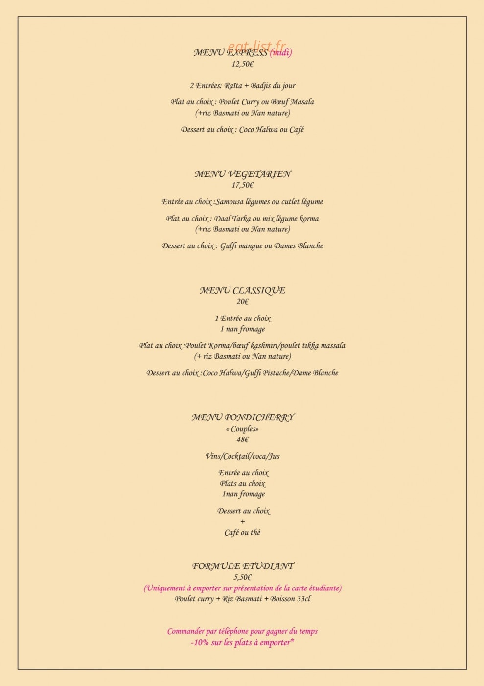 Tasty — carte page 4