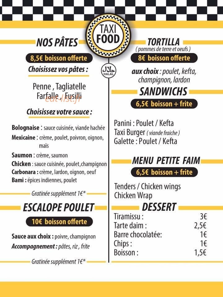 TaxiFood — carte page 2